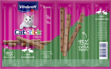 Packshot Cat Stick Ente Kaninchen 6er