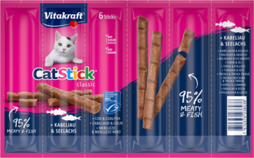 Packshot Cat Stick Kabeljau und Seelachs 6er